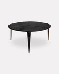 Table basse noire et métallique
