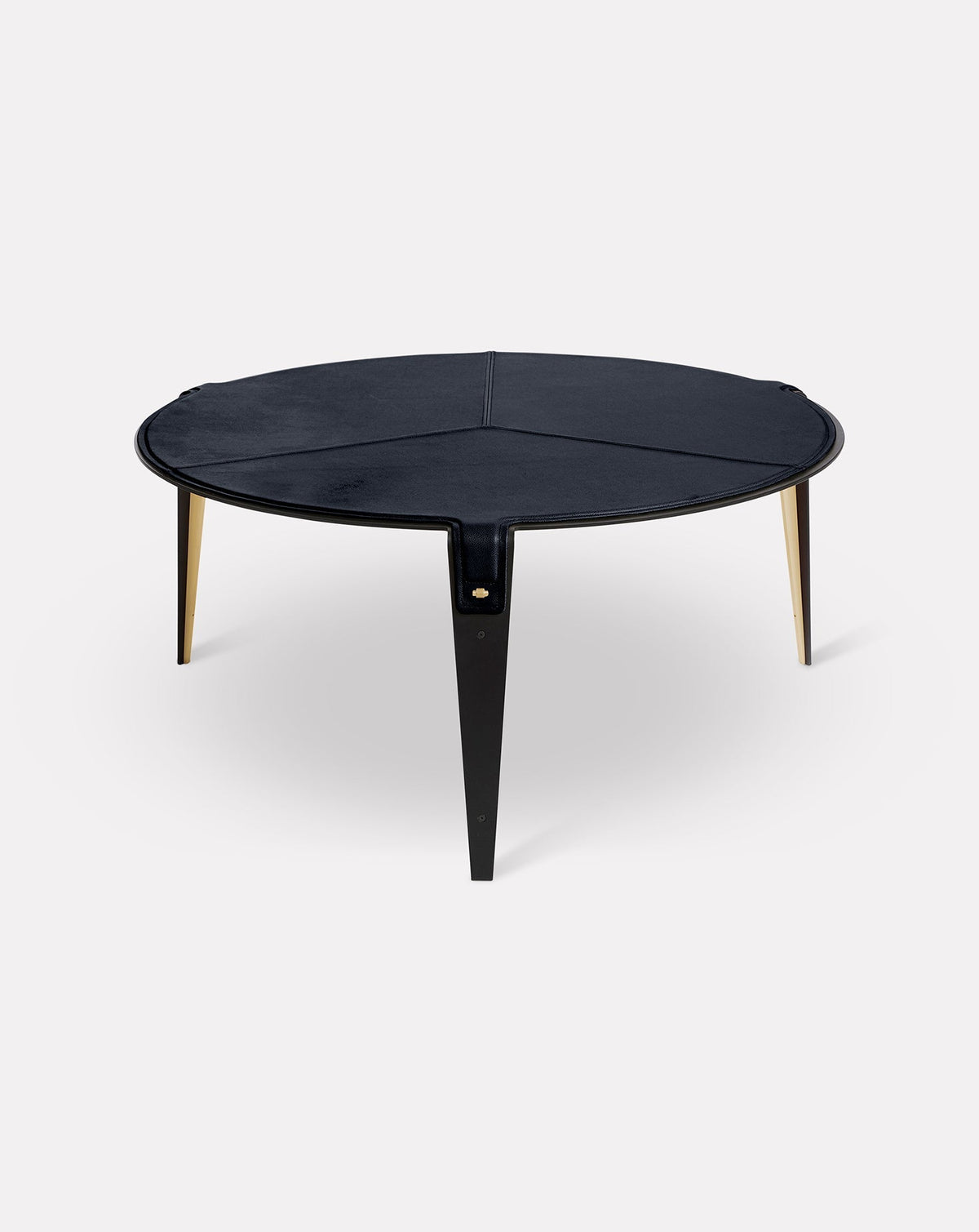 Table basse bleu marine et métal