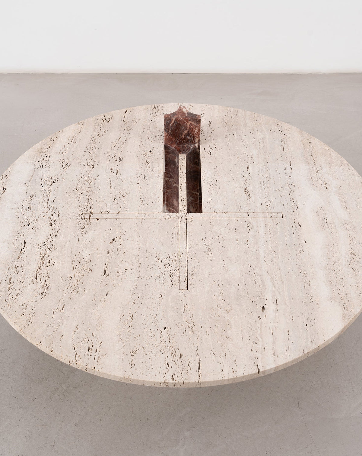 Table basse V en marbre